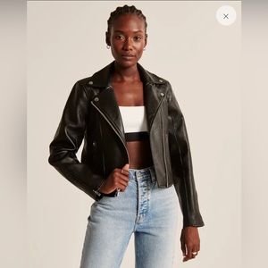 Like New Abercrombie & Fitch Women’s Vegan Leather Moto Jacket